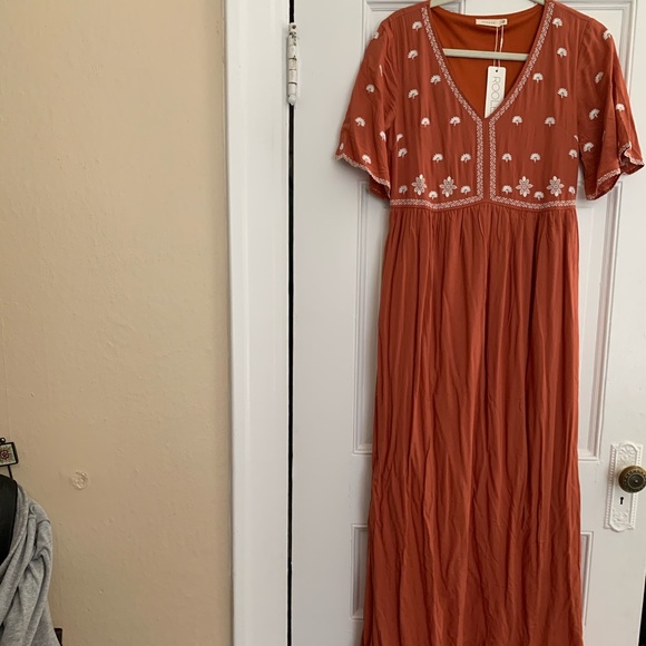 Roolee Dresses & Skirts - Burnt Orange Maxi Dress